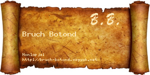 Bruch Botond névjegykártya